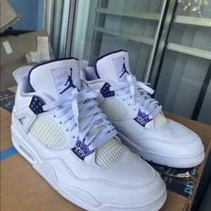 Metalic Purple Jordans worn once!! In original box
